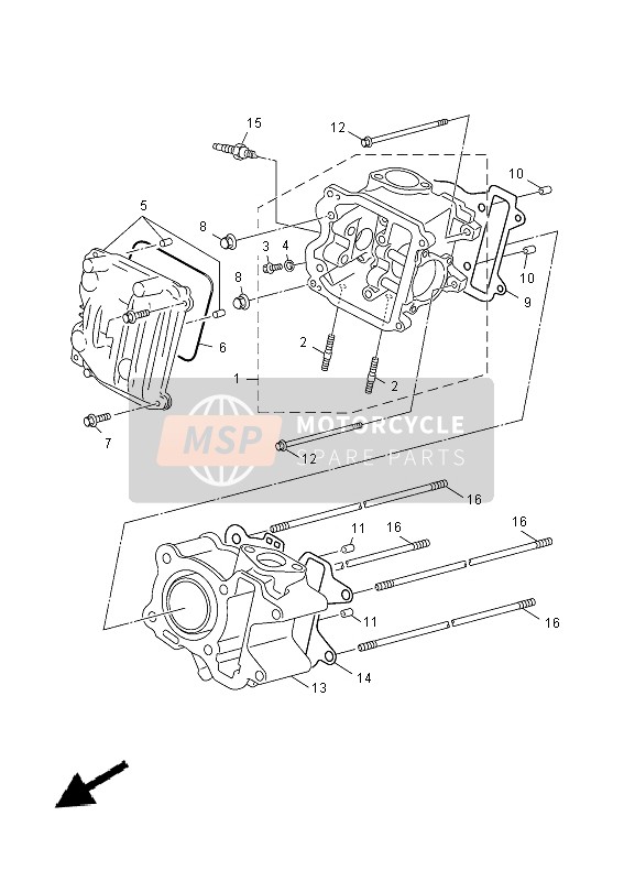 Yamaha YN50FU 2014 Cylinder Head for a 2014 Yamaha YN50FU